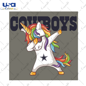 Dabbing Unicorn Dallas Cowboys Sport Gift Diy Crafts Svg Files For Cricut, Silhouette Sublimation Files