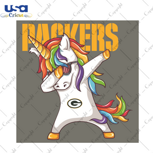 Dabbing Unicorn Green Bay Packers Sport Gift Diy Crafts Svg Files For Cricut, Silhouette Sublimation Files