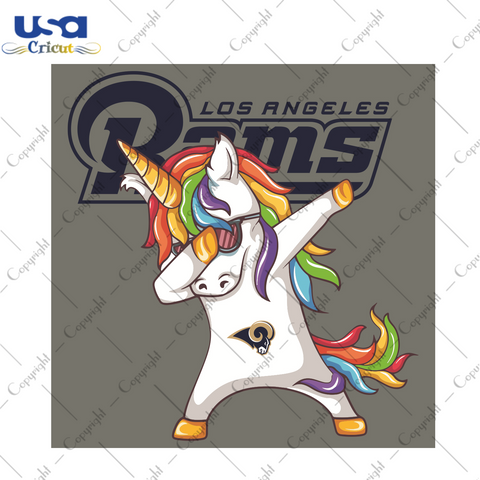 Dabbing Unicorn Los Angeles Rams Sport Gift Diy Crafts Svg Files For Cricut, Silhouette Sublimation Files