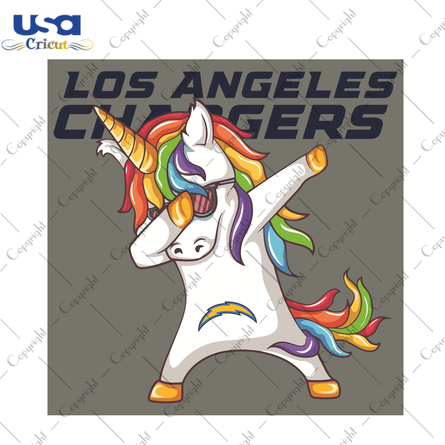 Dabbing Unicorn Los Angeles Chargers Sport Gift Diy Crafts Svg Files For Cricut, Silhouette Sublimation Files