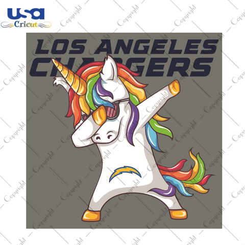 Dabbing Unicorn Los Angeles Chargers Sport Gift Diy Crafts Svg Files For Cricut, Silhouette Sublimation Files