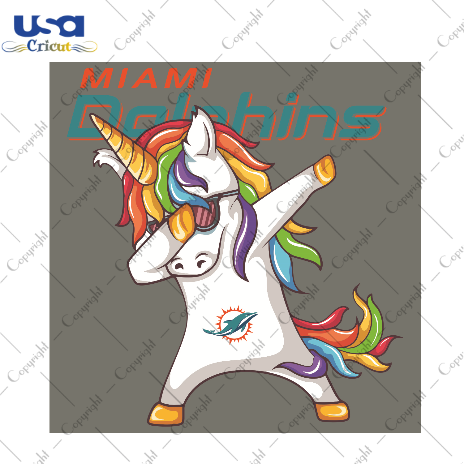 Dabbing Unicorn Miami Dolphins Sport Gift Diy Crafts Svg Files For Cricut, Silhouette Sublimation Files