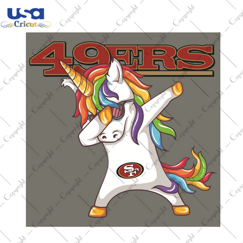 Dabbing Unicorn San Francisco 49ers Sport Gift Diy Crafts Svg Files For Cricut, Silhouette Sublimation Files