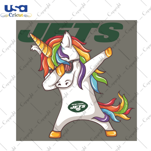 Dabbing Unicorn New York Jets Sport Gift Diy Crafts Svg Files For Cricut, Silhouette Sublimation Files