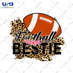 Football Bestie Diy Crafts Svg Files For Cricut, Silhouette Sublimation Files - USA Cricut