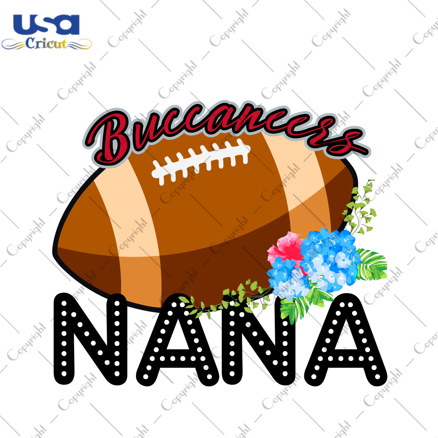 Buccaneers Football Nana Gift Diy Crafts Svg Files For Cricut, Silhouette Sublimation Files - USA Cricut