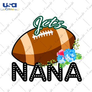 Jets Football Nana Gift Diy Crafts Svg Files For Cricut, Silhouette Sublimation Files - USA Cricut