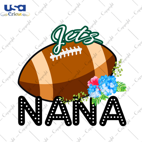 Jets Football Nana Gift Diy Crafts Svg Files For Cricut, Silhouette Sublimation Files - USA Cricut