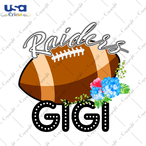 Raiders Football Gigi Gift Diy Crafts Svg Files For Cricut, Silhouette Sublimation Files - USA Cricut