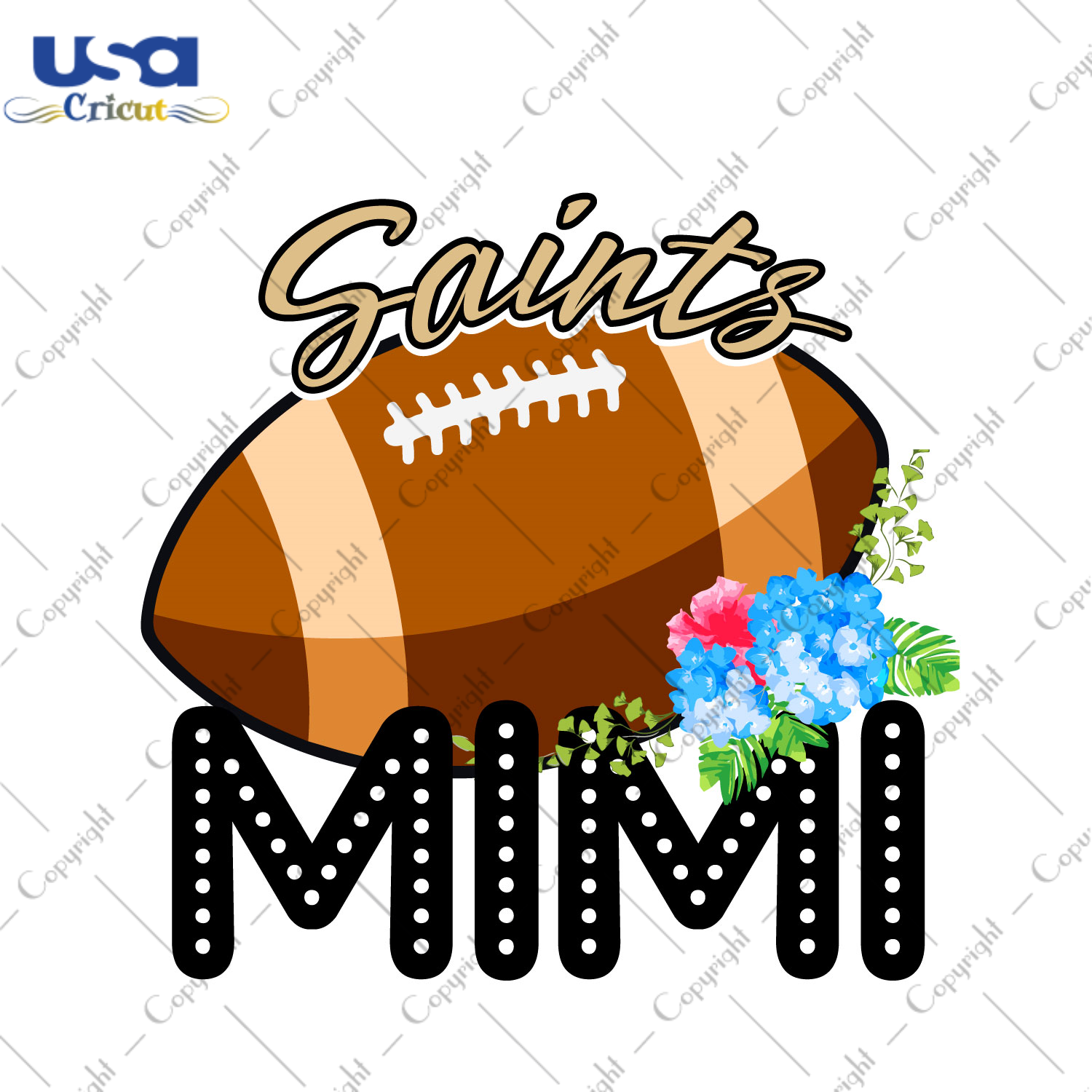 Saints Football Mimi Gift Diy Crafts Svg Files For Cricut, Silhouette Sublimation Files - USA Cricut