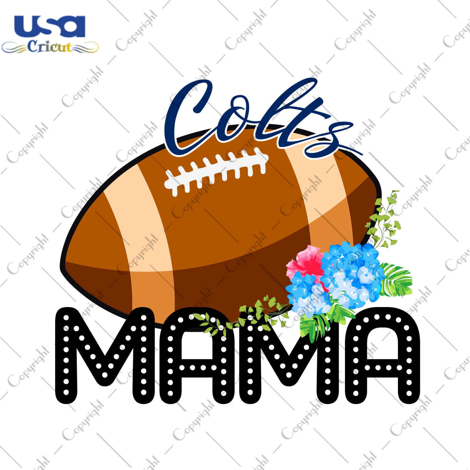 Colts Football Mama Gift Diy Crafts Svg Files For Cricut, Silhouette Sublimation Files - USA Cricut