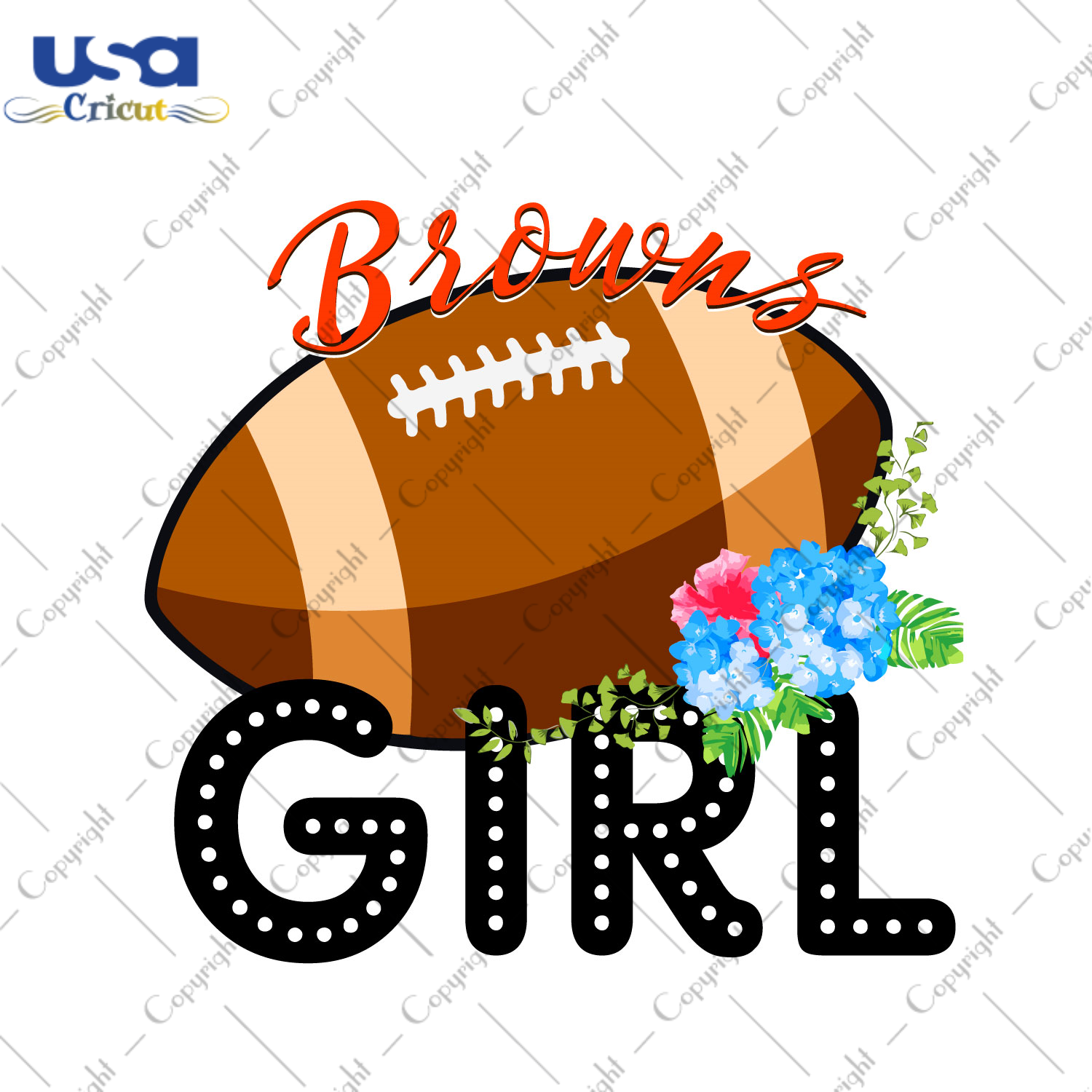 Browns Football Girl Gift Diy Crafts Svg Files For Cricut, Silhouette Sublimation Files - USA Cricut