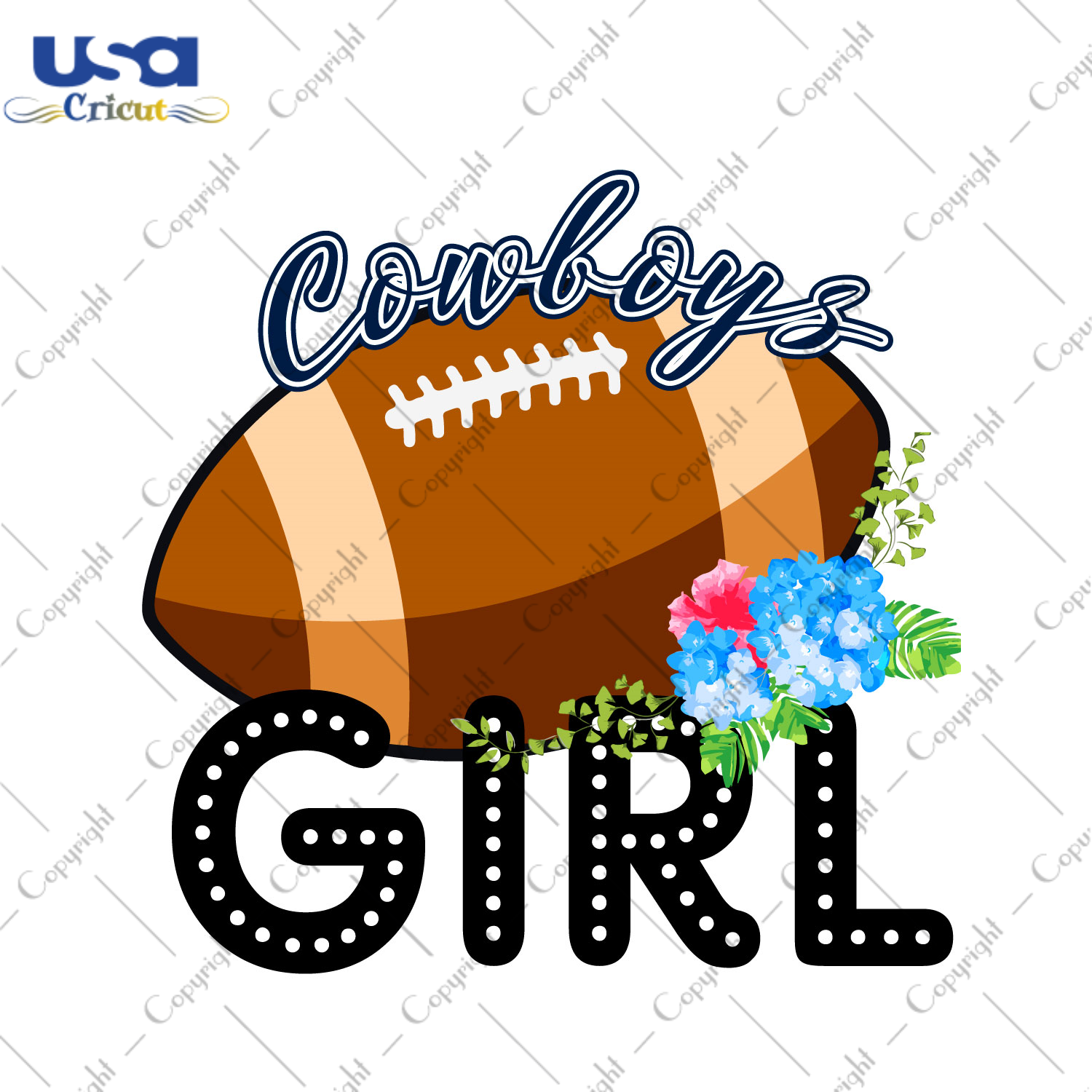 Cowboys Football Girl Gift Diy Crafts Svg Files For Cricut, Silhouette Sublimation Files - USA Cricut