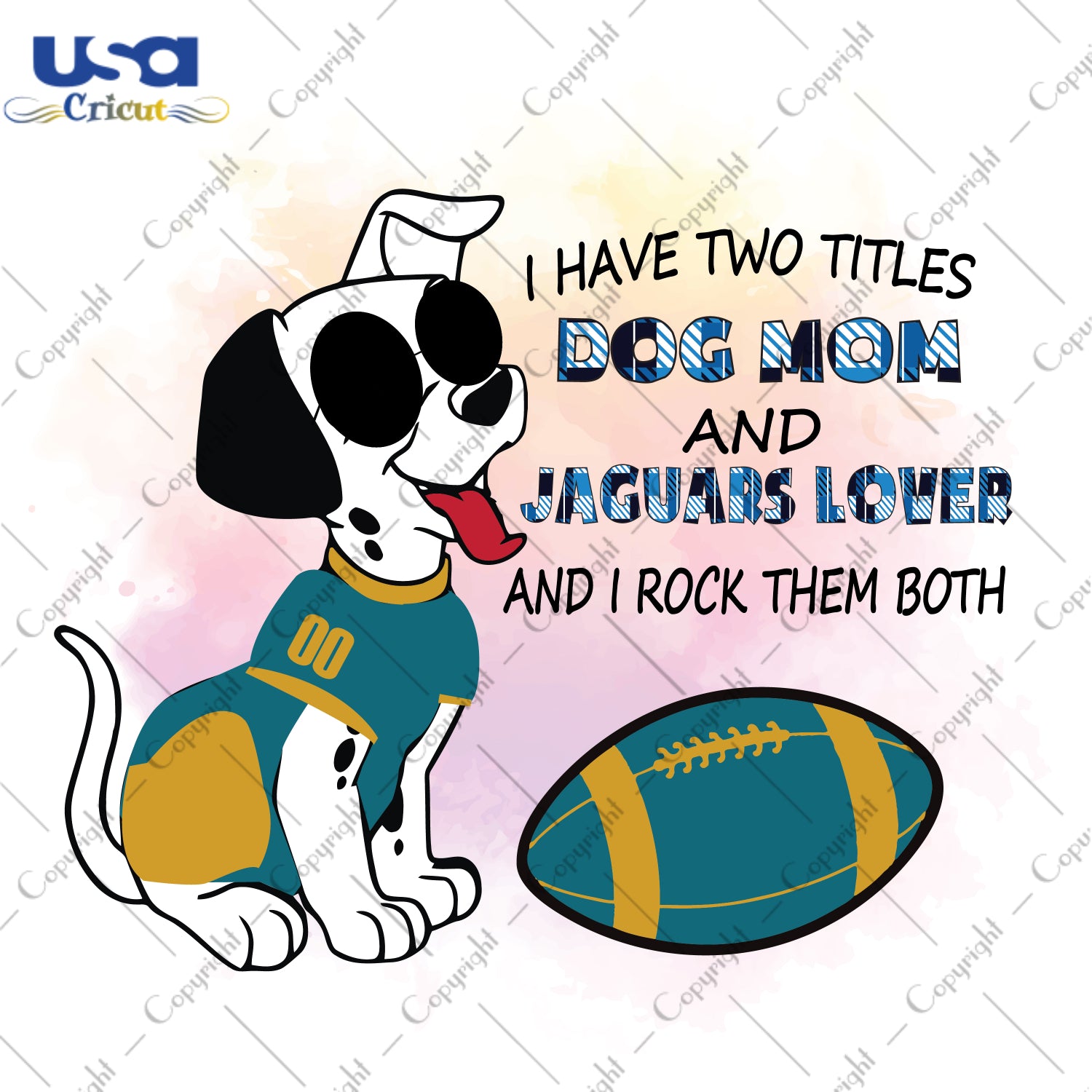 I Have Two Titles Dog Mom And Jaguars Lover And I Rock Them Both Jacksonville Jaguars, NFL Shirt Svg File Diy Crafts Svg Files For Cricut, Silhouette Sublimation Files - USA Cricut