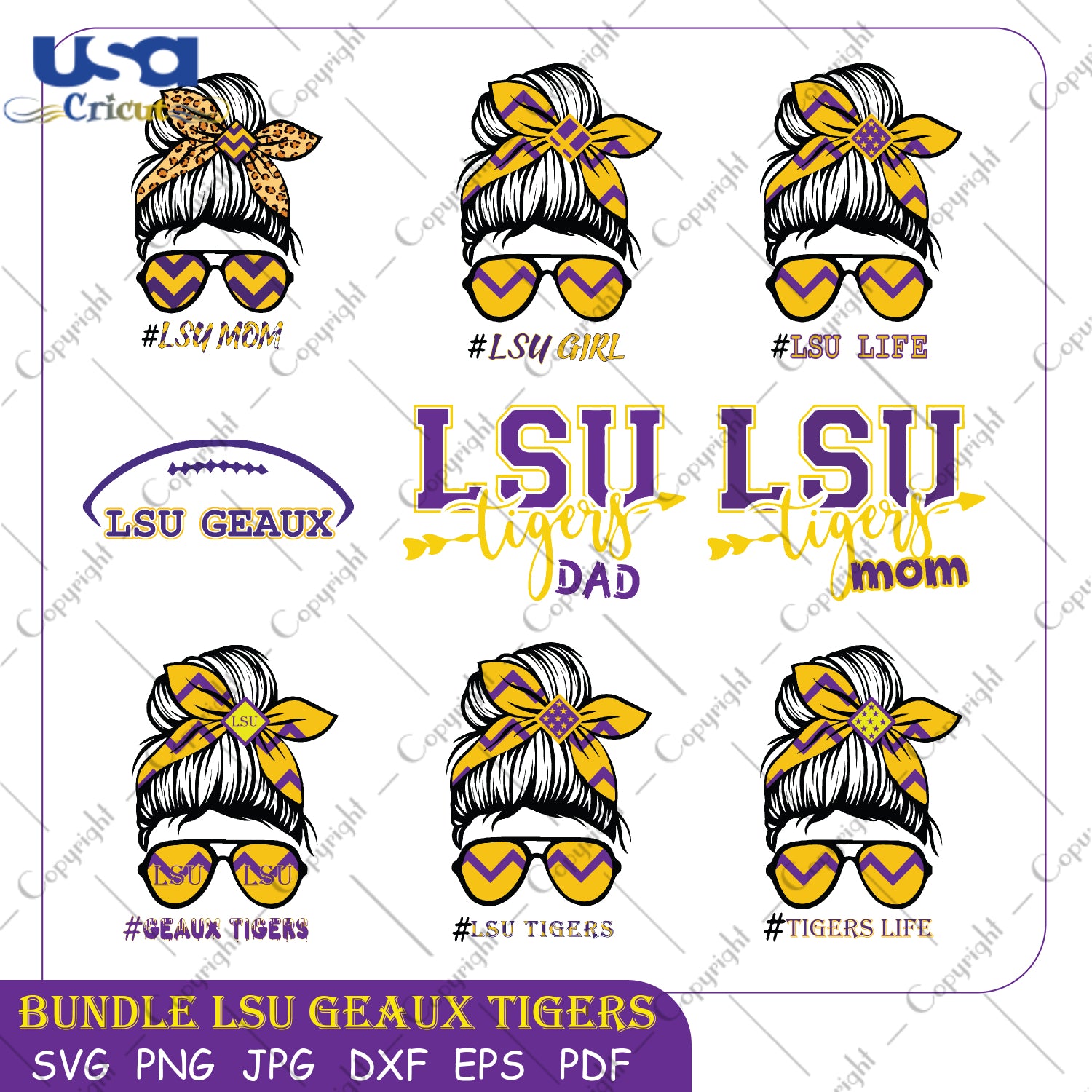 Bundle LSU Geaux Tigers LSU Tigers Logo Sport Gifts, LSU Shirt Svg File Diy Crafts Svg Files For Cricut, Silhouette Sublimation Files - USA Cricut