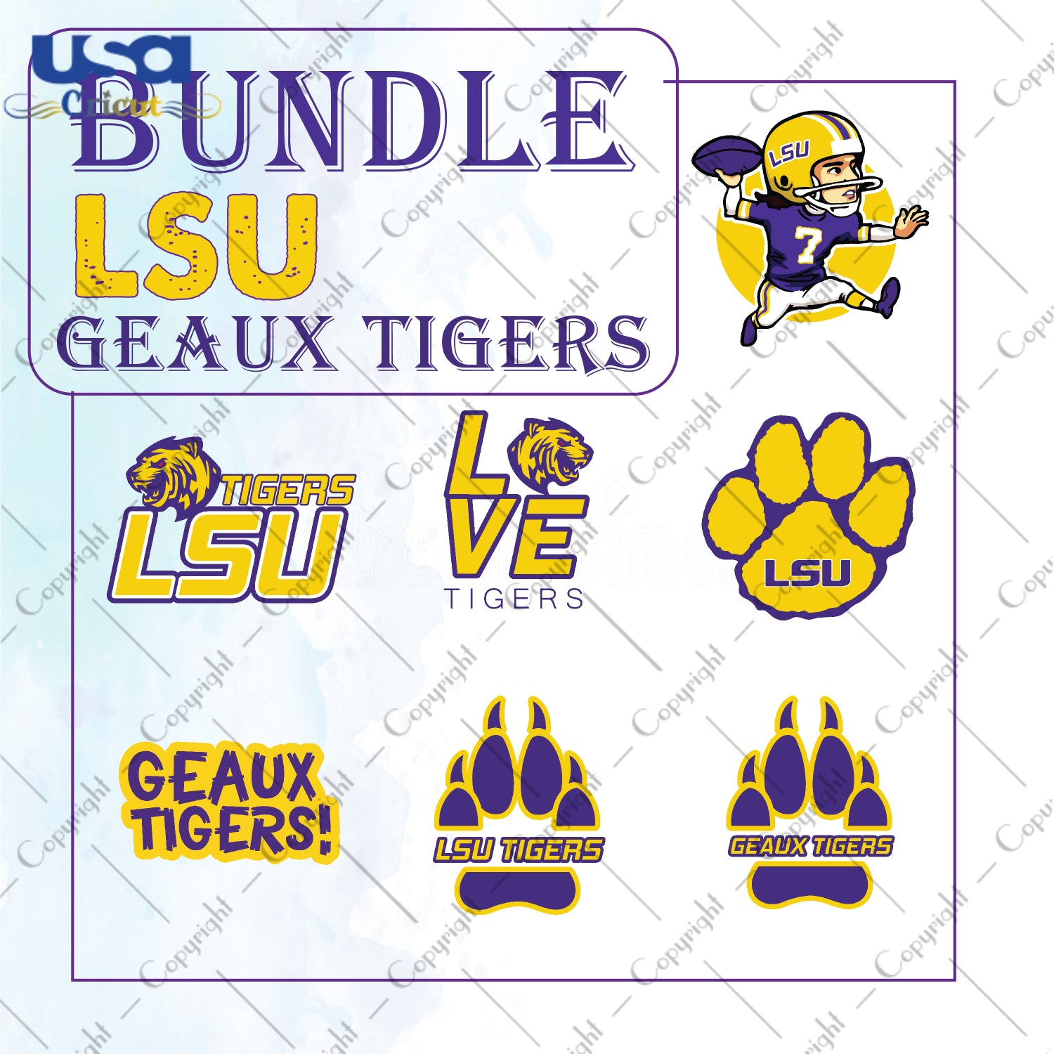 Bundle LSU Geaux Tigers LSU Tigers Logo Sport Gifts, LSU Shirt Svg File Diy Crafts Svg Files For Cricut, Silhouette Sublimation Files - USA Cricut