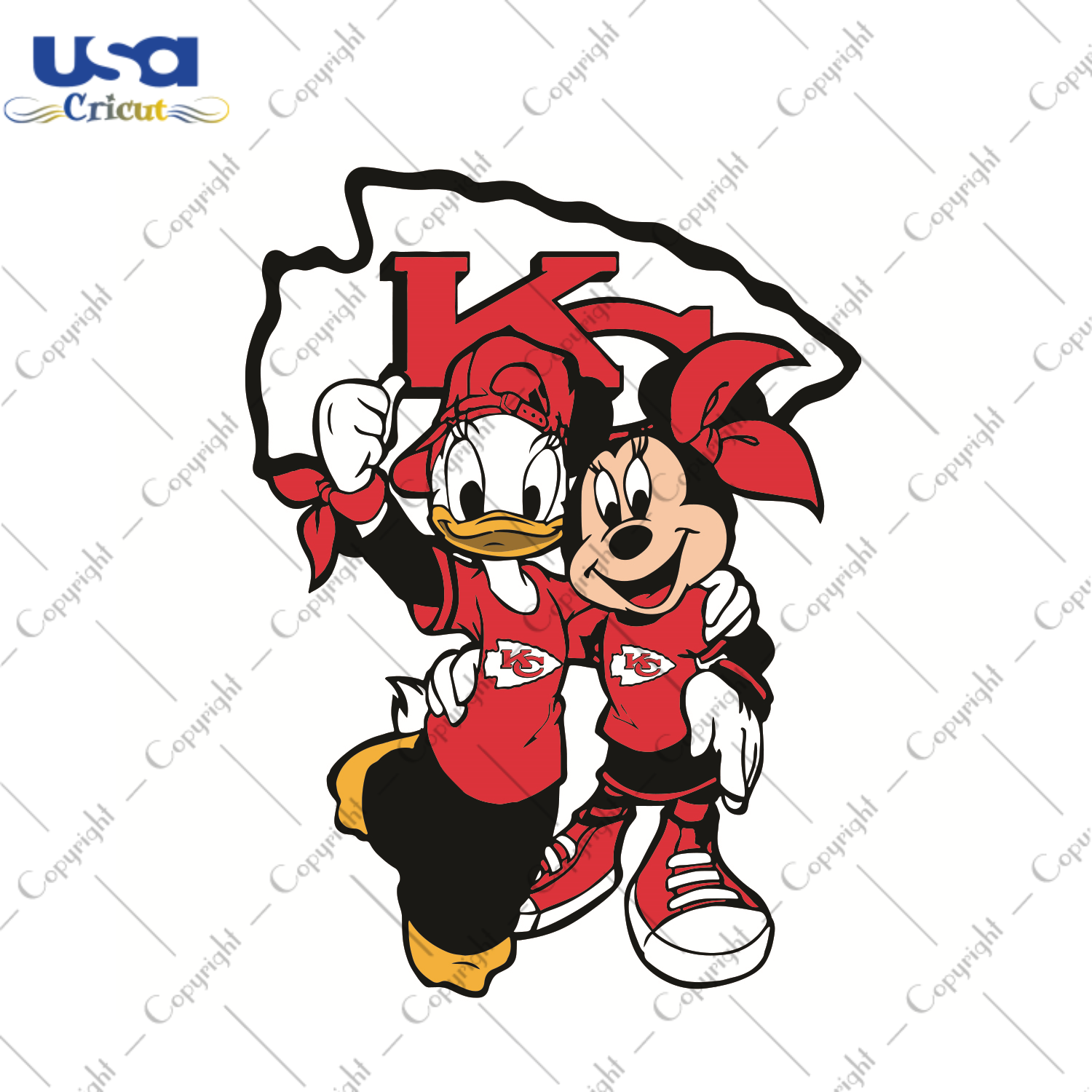 Daffy Minnie Kansas City Chiefs Sport Gift Diy Crafts Svg Files For Cricut, Silhouette Sublimation Files