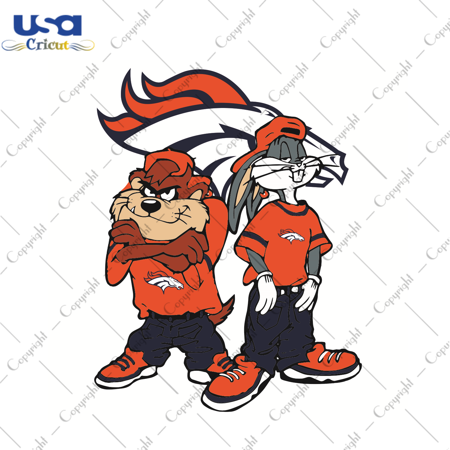 Looney Tunes Hip Hop Denver Broncos Sport Gift Diy Crafts Svg Files For Cricut, Silhouette Sublimation Files