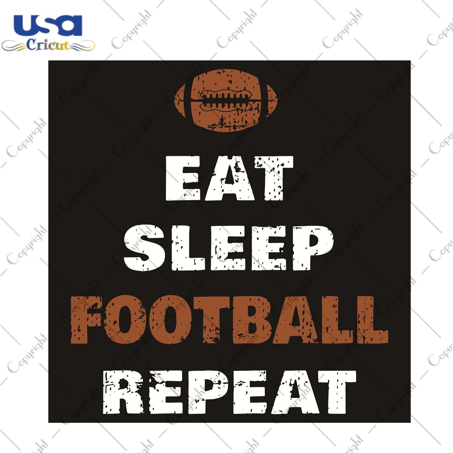 Eat Sleep Football Repeat Sport Gift Diy Crafts Svg Files For Cricut, Silhouette Sublimation Files