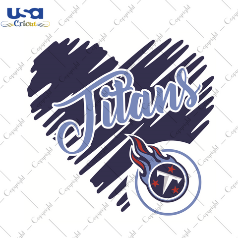 Tennessee Titans Heart Sport Gift Diy Crafts Svg Files For Cricut, Silhouette Sublimation Files