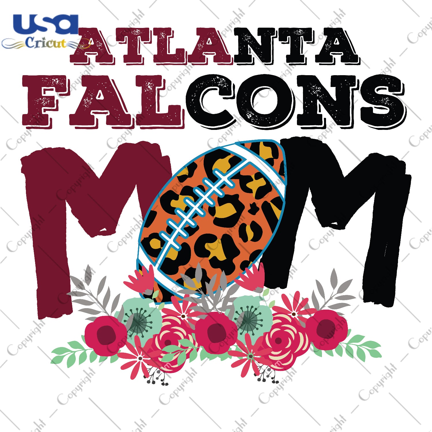 Atlanta Falcons Mom NFL Team Gifts, Shirt For Atlanta Falcons Fan Svg File Diy Crafts Svg Files For Cricut, Silhouette Sublimation Files - USA Cricut