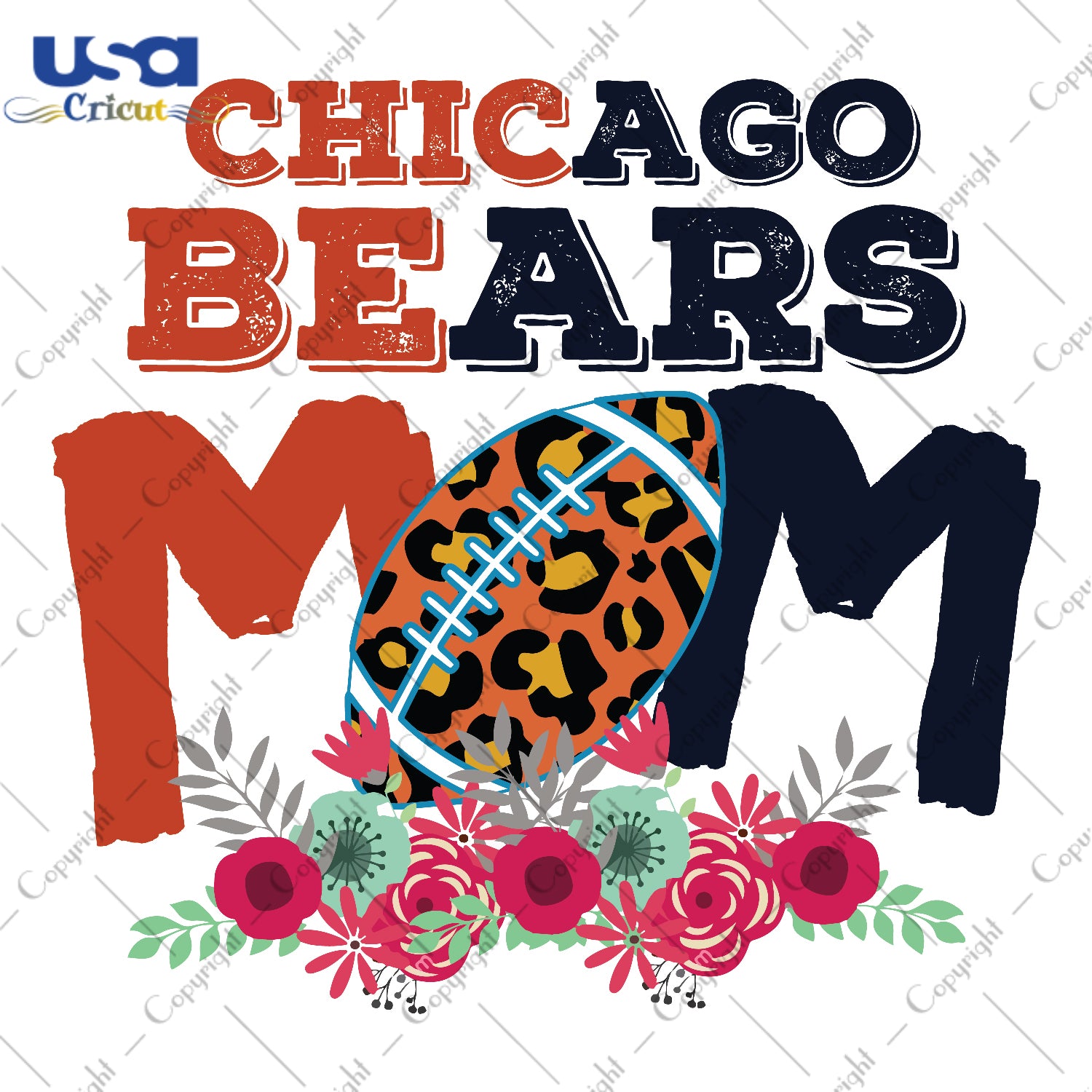 Chicago Bears Mom NFL Team Gifts, Shirt For Chicago Bears Fan Svg File Diy Crafts Svg Files For Cricut, Silhouette Sublimation Files - USA Cricut