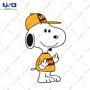 Snoopy Washington Football Sport Gift Diy Crafts Svg Files For Cricut, Silhouette Sublimation Files