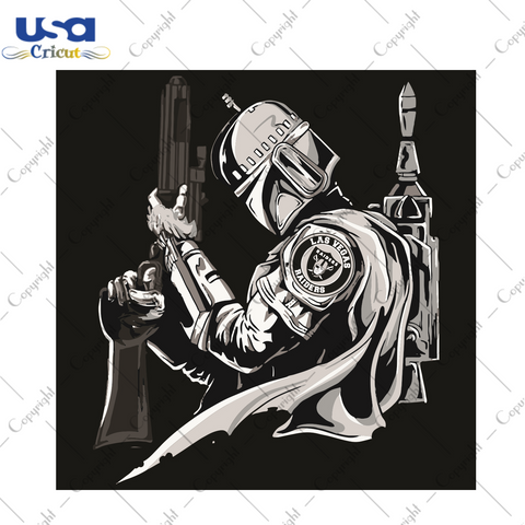 Mandalorian Las Vegas Raiders Sport Gift Diy Crafts Svg Files For Cricut, Silhouette Sublimation Files