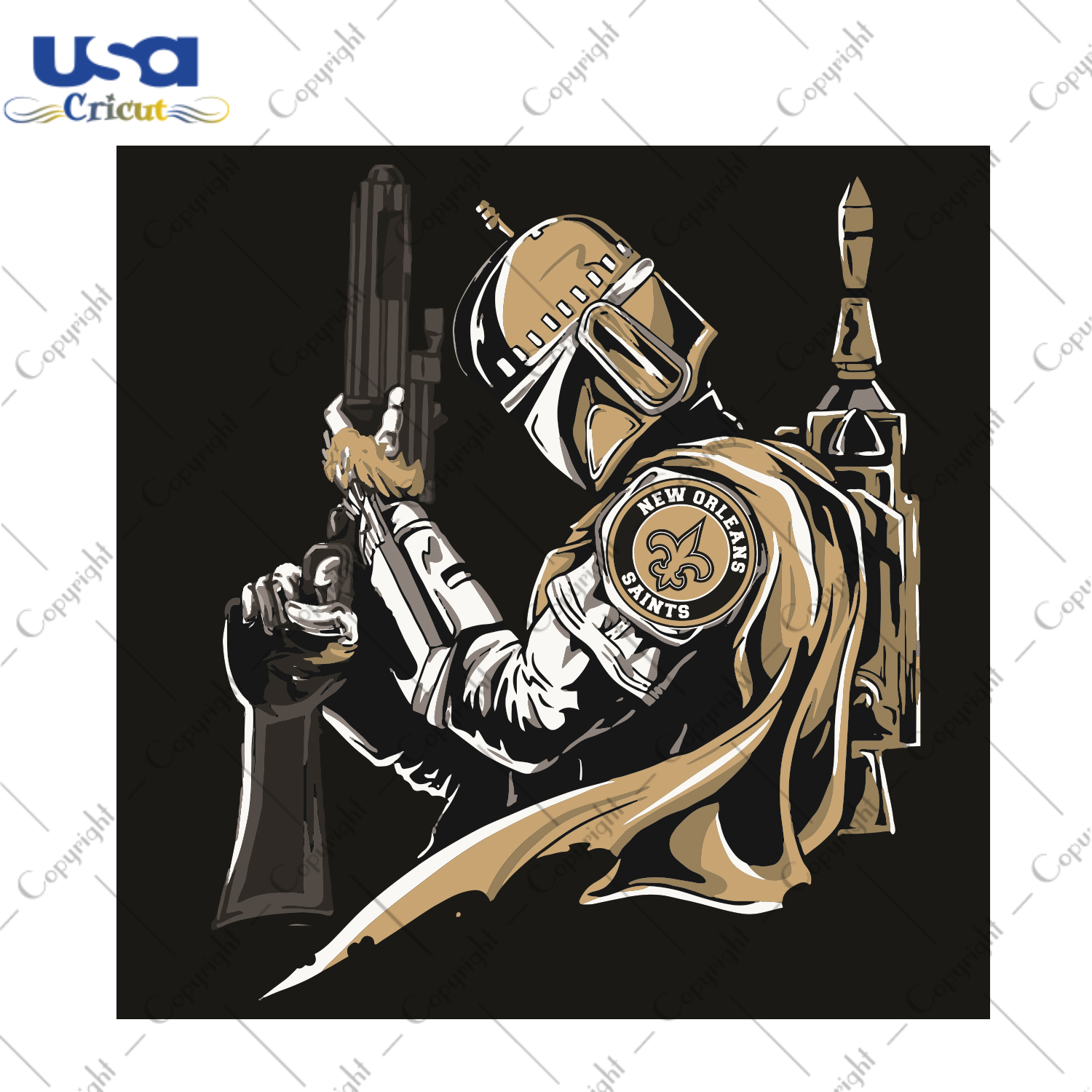 Mandalorian New Orleans Saints Sport Gift Diy Crafts Svg Files For Cricut, Silhouette Sublimation Files