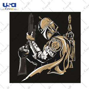 Mandalorian New Orleans Saints Sport Gift Diy Crafts Svg Files For Cricut, Silhouette Sublimation Files