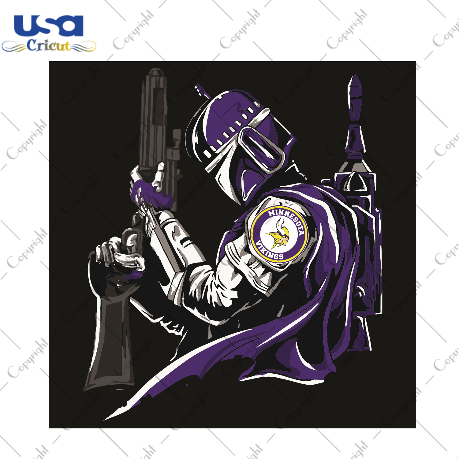 Mandalorian Minnesota Vikings Sport Gift Diy Crafts Svg Files For Cricut, Silhouette Sublimation Files