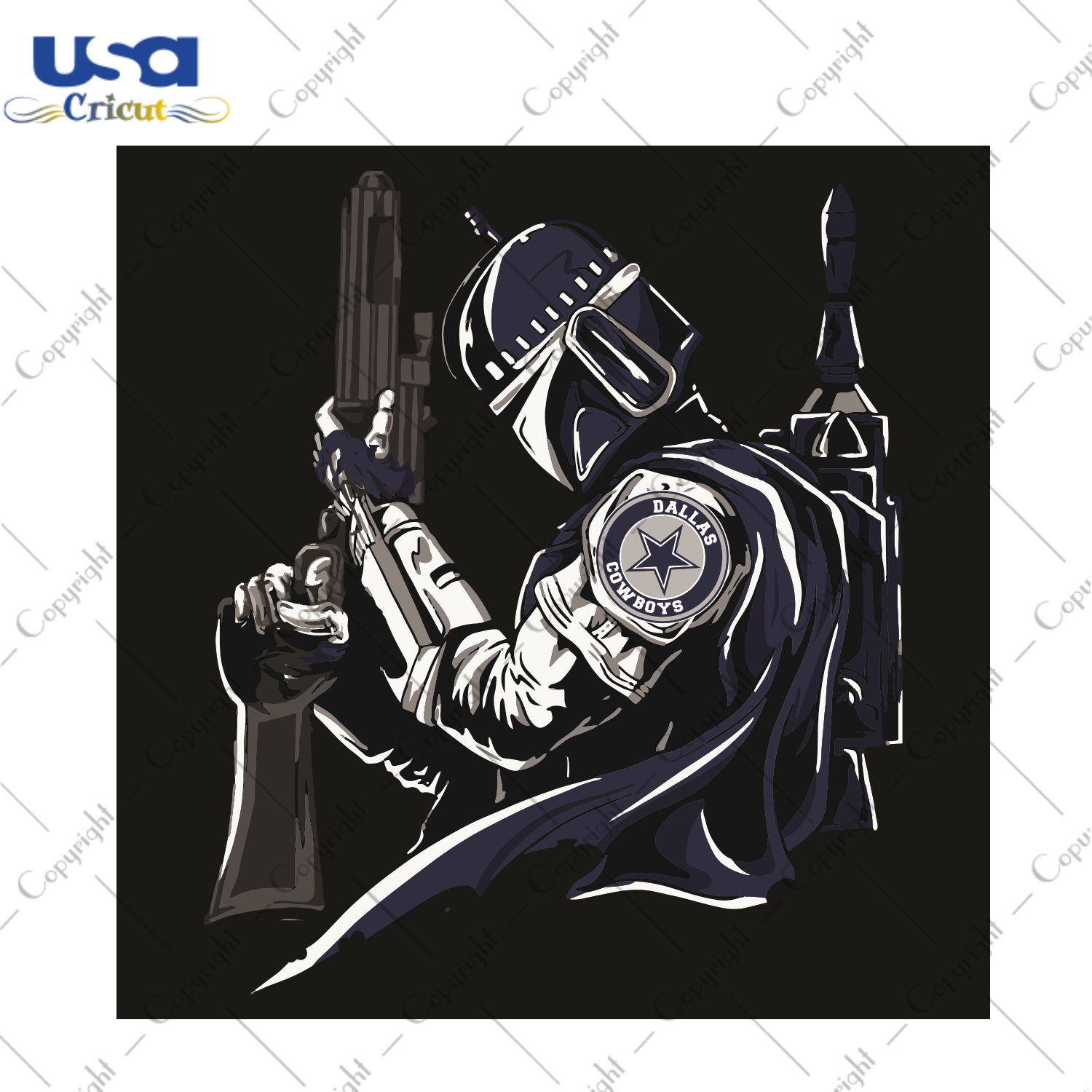 Mandalorian Dallas Cowboys Sport Gift Diy Crafts Svg Files For Cricut, Silhouette Sublimation Files