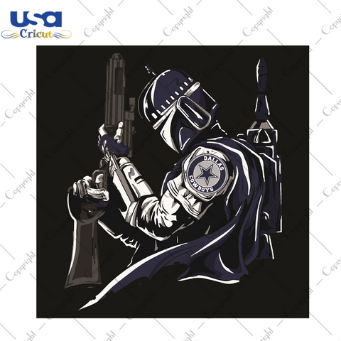 Mandalorian Dallas Cowboys Sport Gift Diy Crafts Svg Files For Cricut, Silhouette Sublimation Files