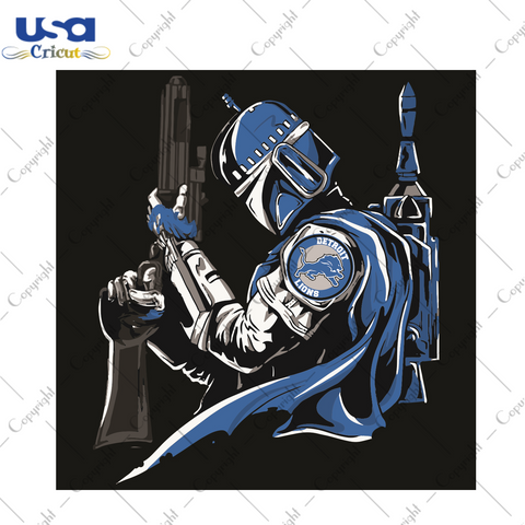 Mandalorian Detroit Lions Sport Gift Diy Crafts Svg Files For Cricut, Silhouette Sublimation Files