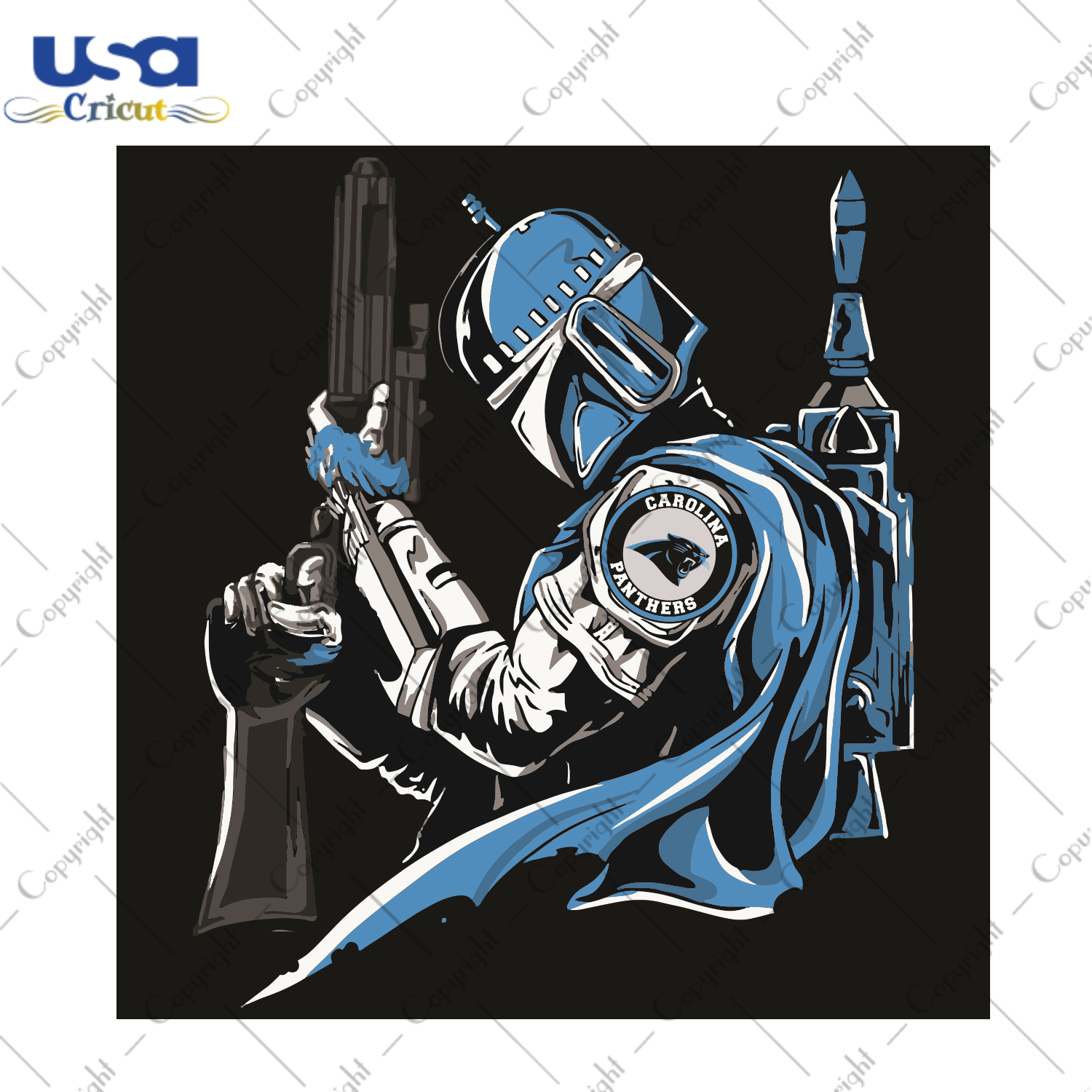 Mandalorian Carolina Panthers Sport Gift Diy Crafts Svg Files For Cricut, Silhouette Sublimation Files