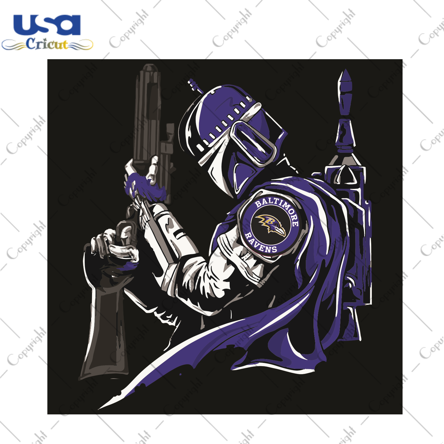 Mandalorian Baltimore Ravens Sport Gift Diy Crafts Svg Files For Cricut, Silhouette Sublimation Files