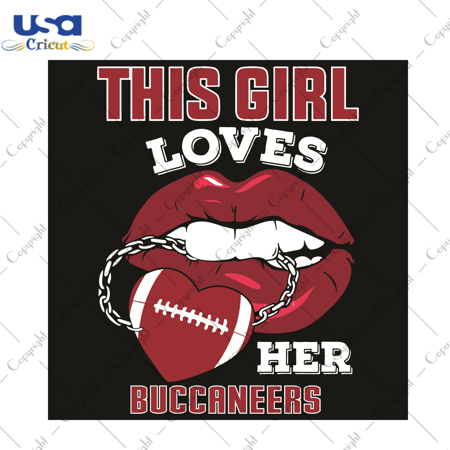 This Girl Loves Her Buccaneers Sexy Lips Sport Gift Diy Crafts Svg Files For Cricut, Silhouette Sublimation Files