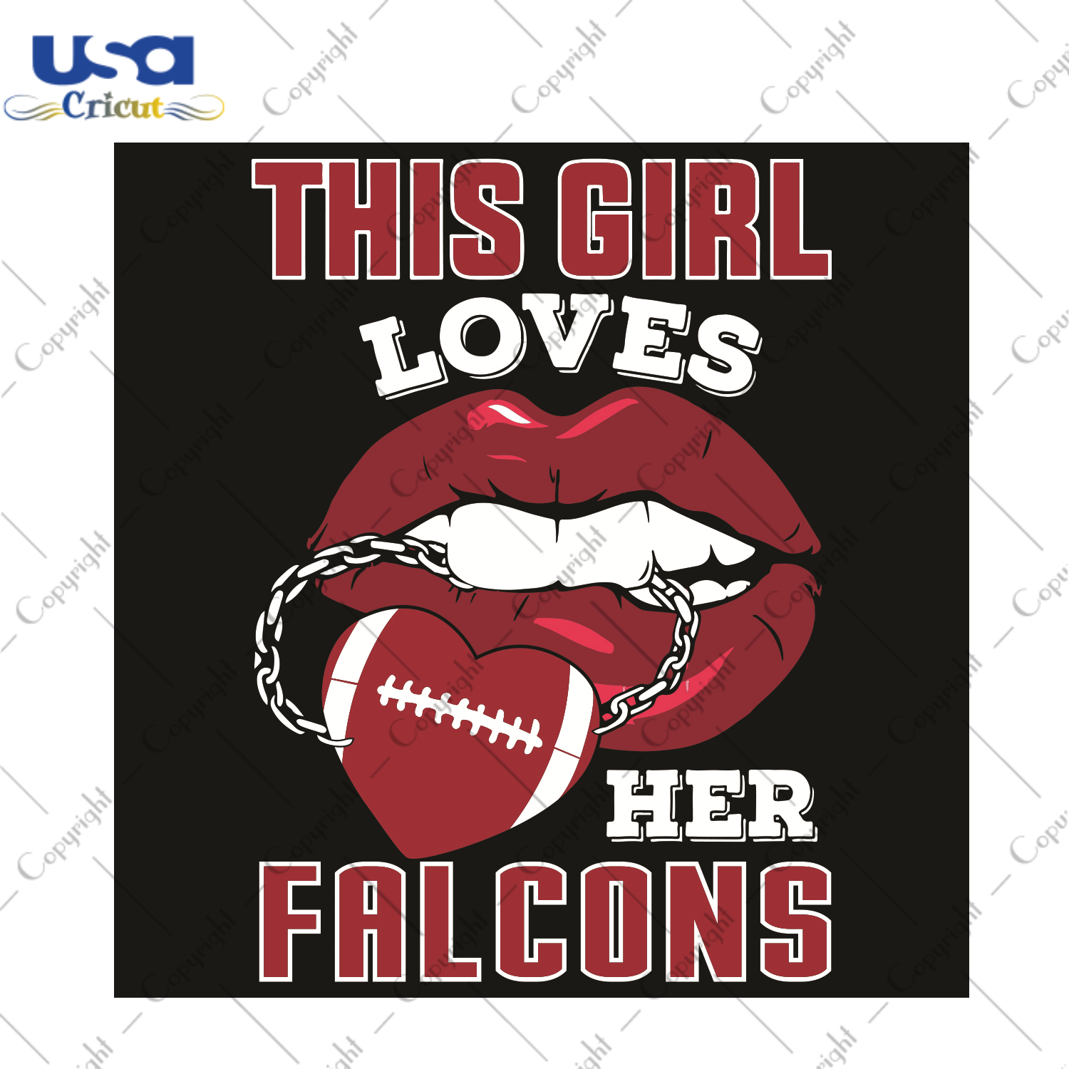 This Girl Loves Her Falcons Sexy Lips Sport Gift Diy Crafts Svg Files For Cricut, Silhouette Sublimation Files