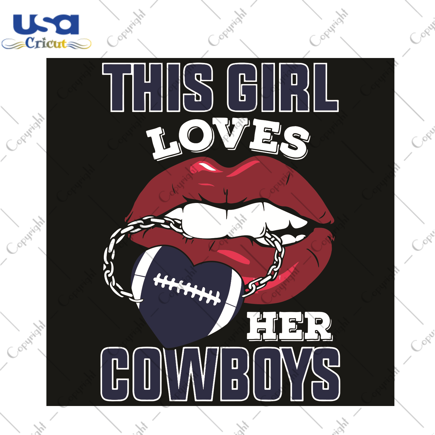 This Girl Loves Her Cowboys Sexy Lips Sport Gift Diy Crafts Svg Files For Cricut, Silhouette Sublimation Files