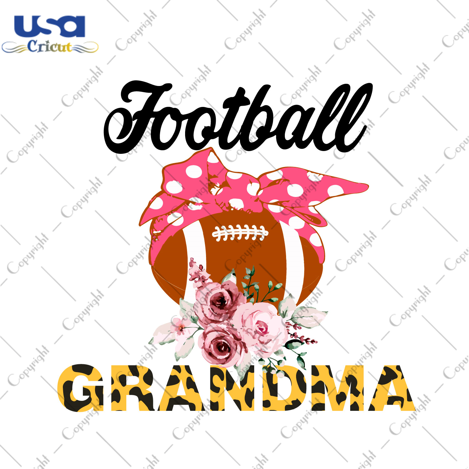 Best Football Gift For Grandma Diy Crafts Svg Files For Cricut, Silhouette Sublimation Files - USA Cricut