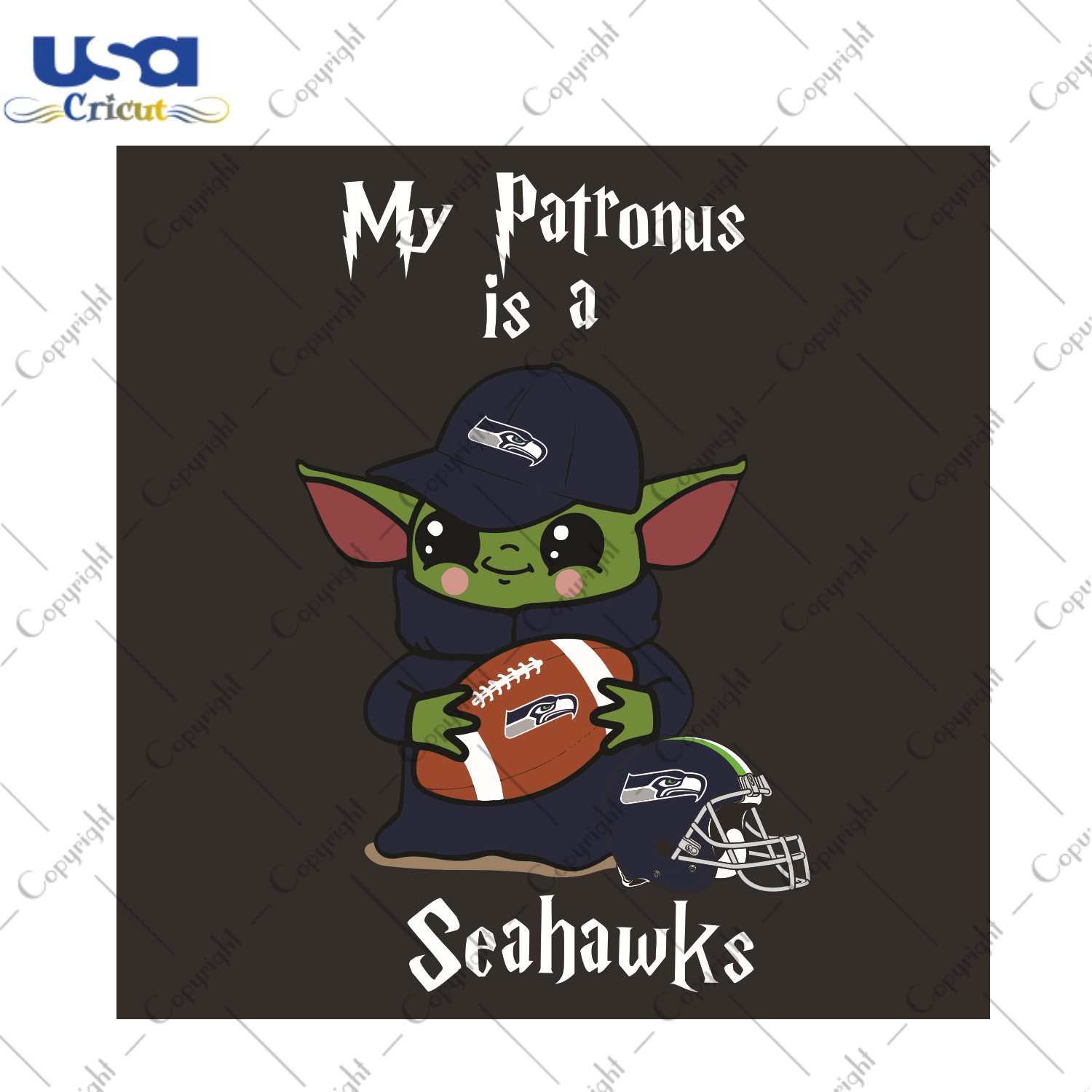 Baby Yoda My Patronus Is A Seahawks Sport Gift Diy Crafts Svg Files For Cricut, Silhouette Sublimation Files