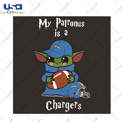 Baby Yoda My Patronus Is A Chargers Sport Gift Diy Crafts Svg Files For Cricut, Silhouette Sublimation Files