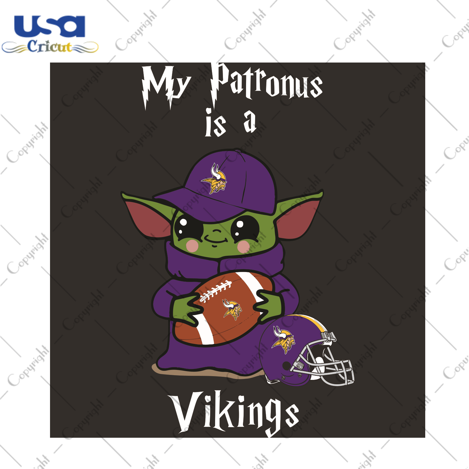 Baby Yoda My Patronus Is A Vikings Sport Gift Diy Crafts Svg Files For Cricut, Silhouette Sublimation Files