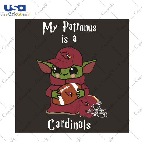 Baby Yoda My Patronus Is A Cardinals Sport Gift Diy Crafts Svg Files For Cricut, Silhouette Sublimation Files