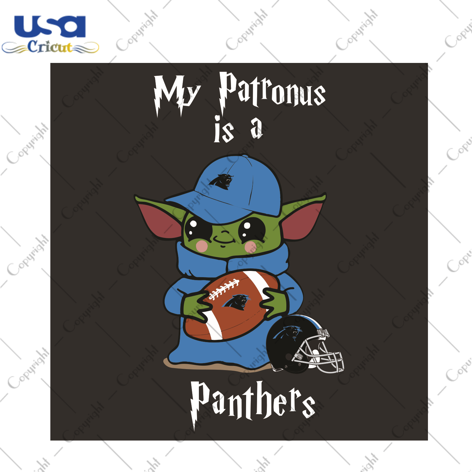 Baby Yoda My Patronus Is A Panthers Sport Gift Diy Crafts Svg Files For Cricut, Silhouette Sublimation Files