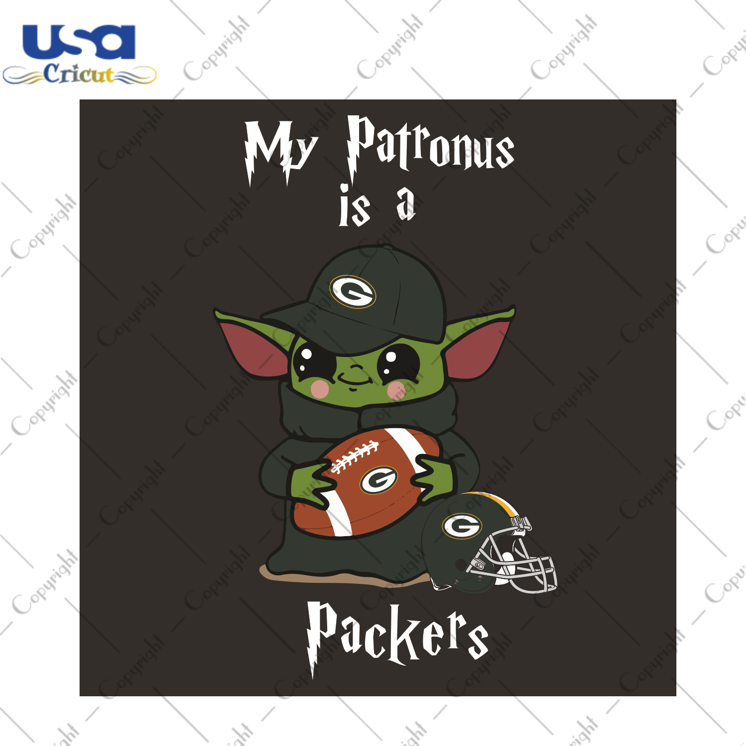 Baby Yoda My Patronus Is A Packers Sport Gift Diy Crafts Svg Files For Cricut, Silhouette Sublimation Files