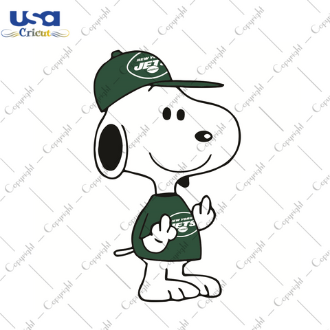 Snoopy New York Jets Sport Gift Diy Crafts Svg Files For Cricut, Silhouette Sublimation Files