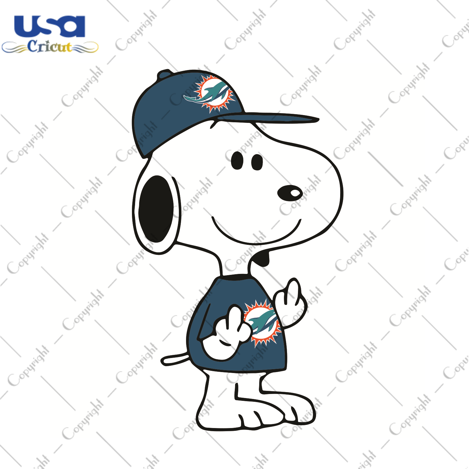 Snoopy Miami Dolphins Sport Gift Diy Crafts Svg Files For Cricut, Silhouette Sublimation Files