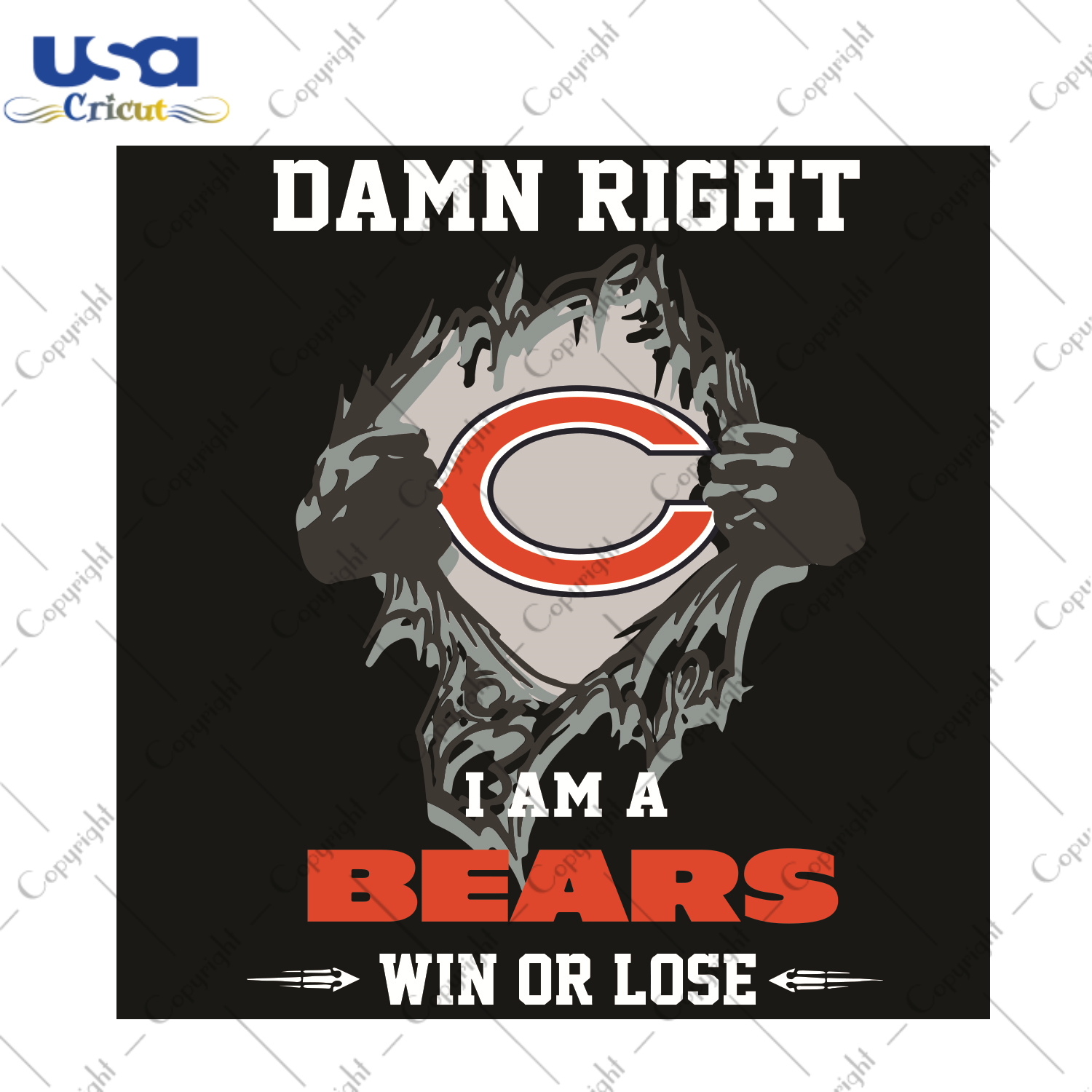 Damn Right I Am A Bears Win or Lose Sport Gift Diy Crafts Svg Files For Cricut, Silhouette Sublimation Files