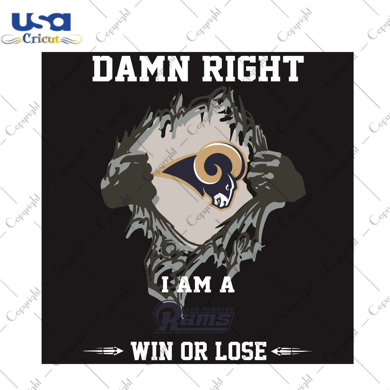 Damn Right I Am A Rams Win Or Lose Sport Gift Diy Crafts Svg Files For Cricut, Silhouette Sublimation Files